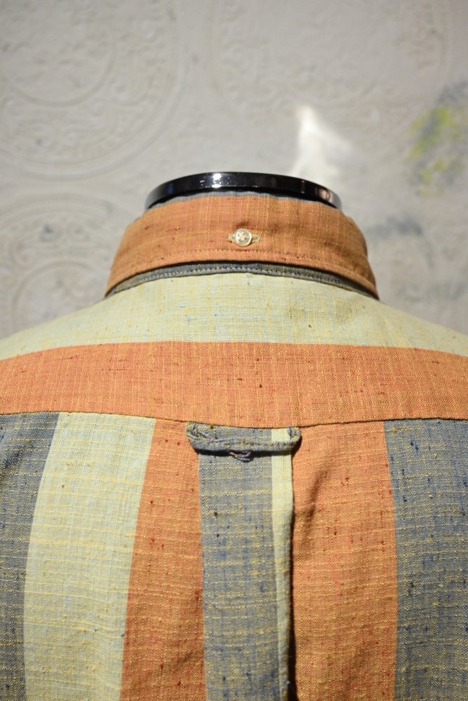 us 1960's~ "Edgewood" nep stripe s/s shirt