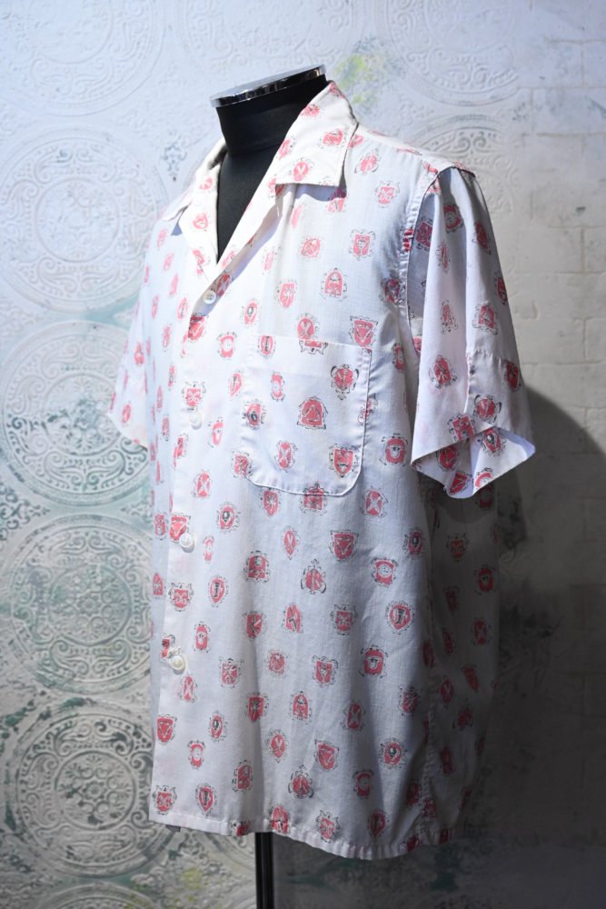 us 1960's "Mac Taqqart" printed s/s shirt