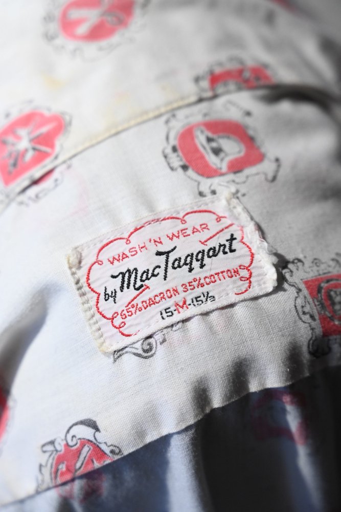 us 1960's "Mac Taqqart" printed s/s shirt