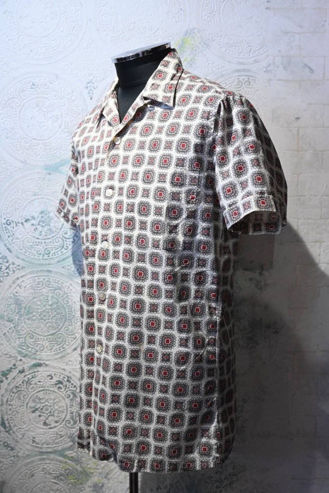 us 1960's "Hathaway Shirt" printed s/s shirt