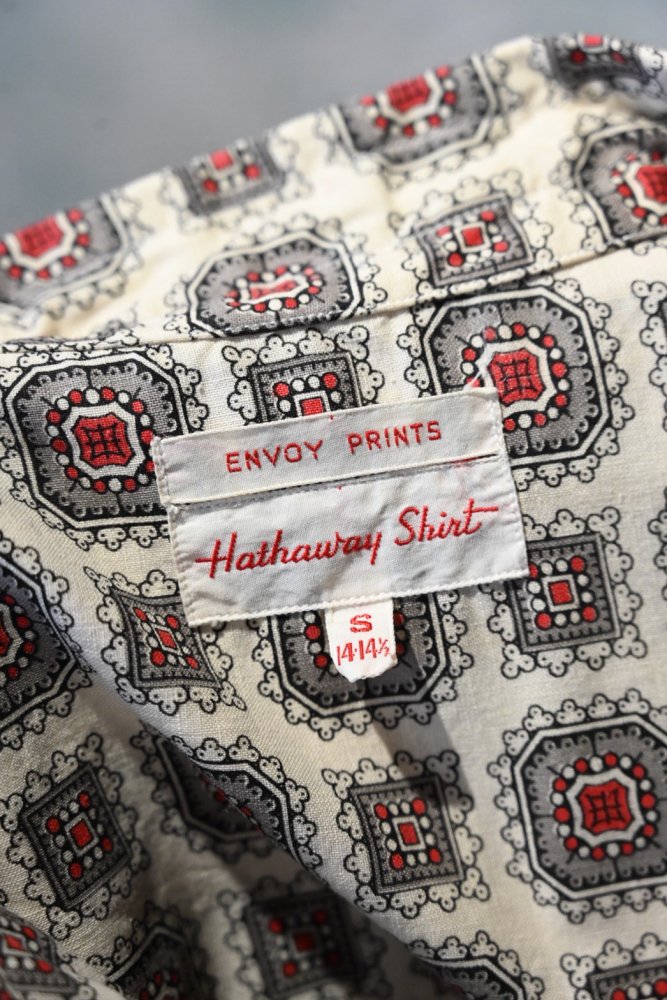 us 1960's "Hathaway Shirt" printed s/s shirt