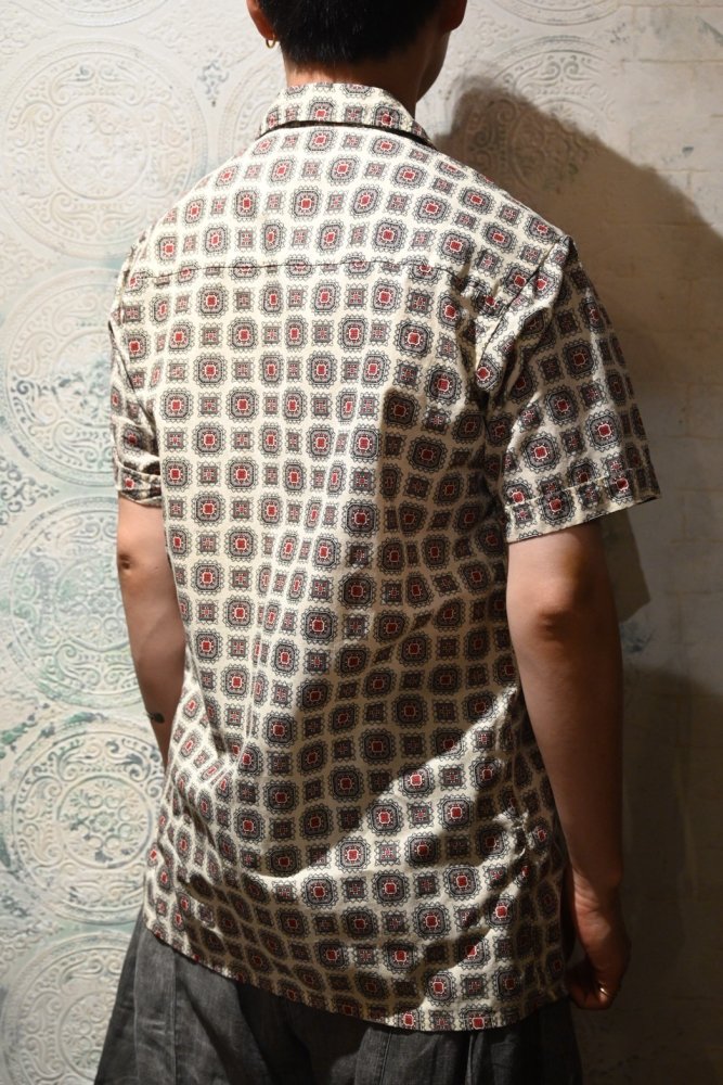 us 1960's "Hathaway Shirt" printed s/s shirt