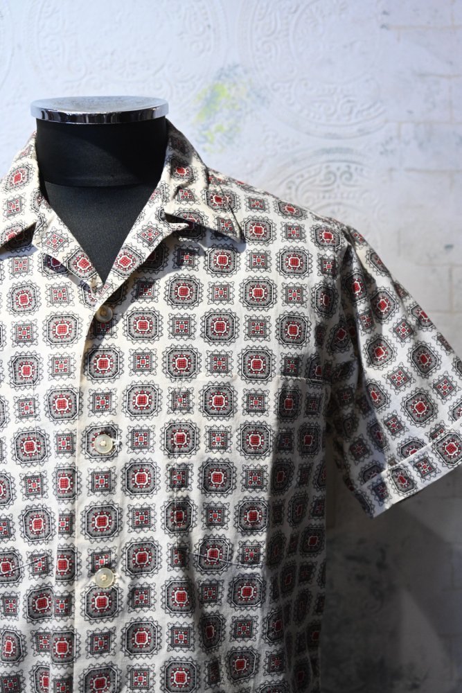 us 1960's "Hathaway Shirt" printed s/s shirt