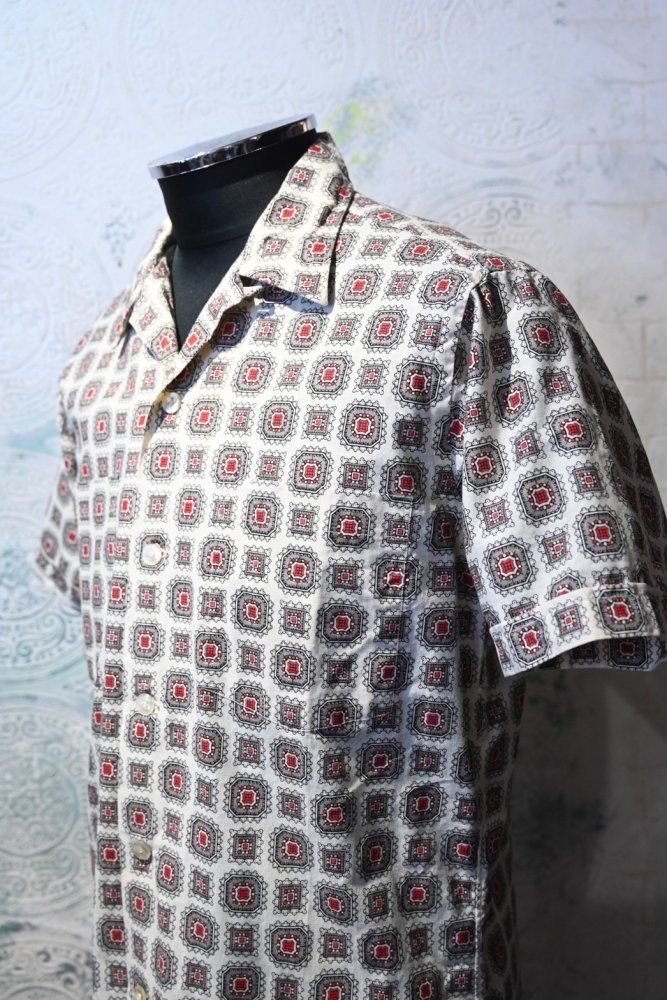 us 1960's "Hathaway Shirt" printed s/s shirt