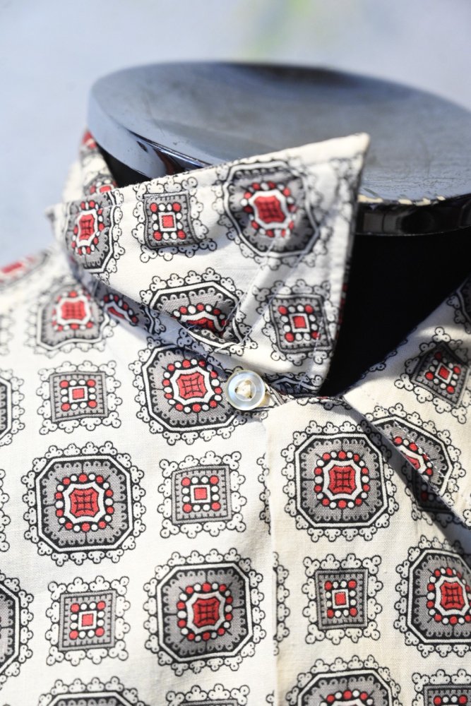 us 1960's "Hathaway Shirt" printed s/s shirt