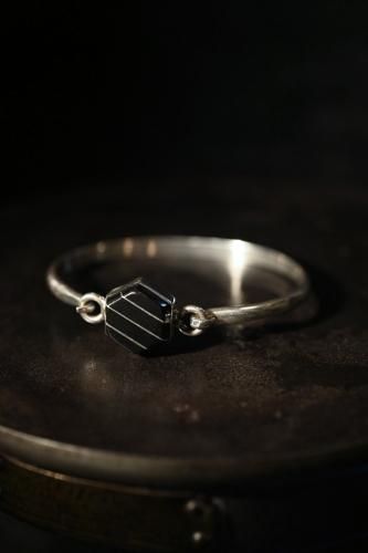 Mexico vintage silver  onyx bracelet