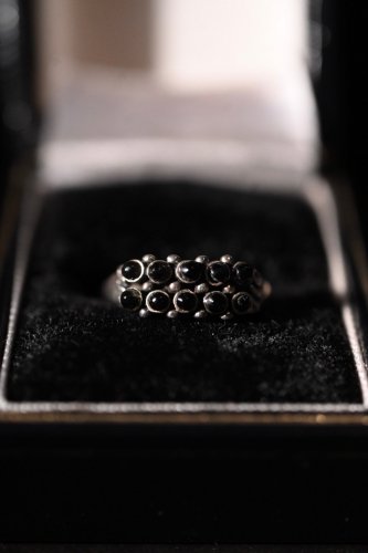 Vintage silver  onyx ring