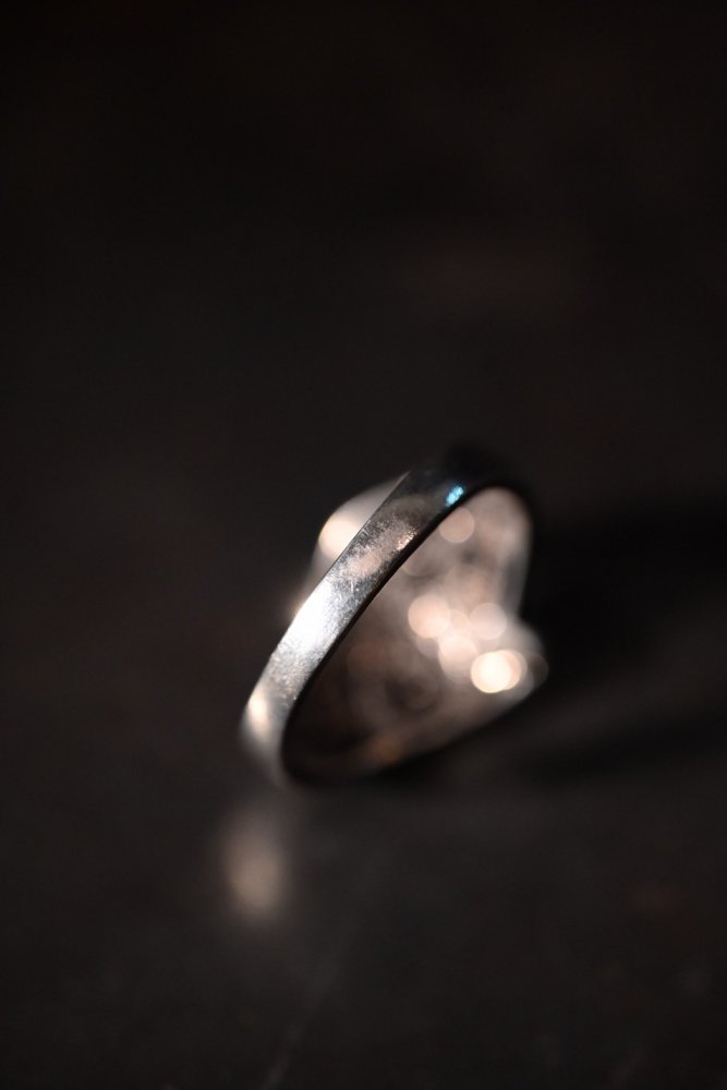 Vintage silver watermark design ring