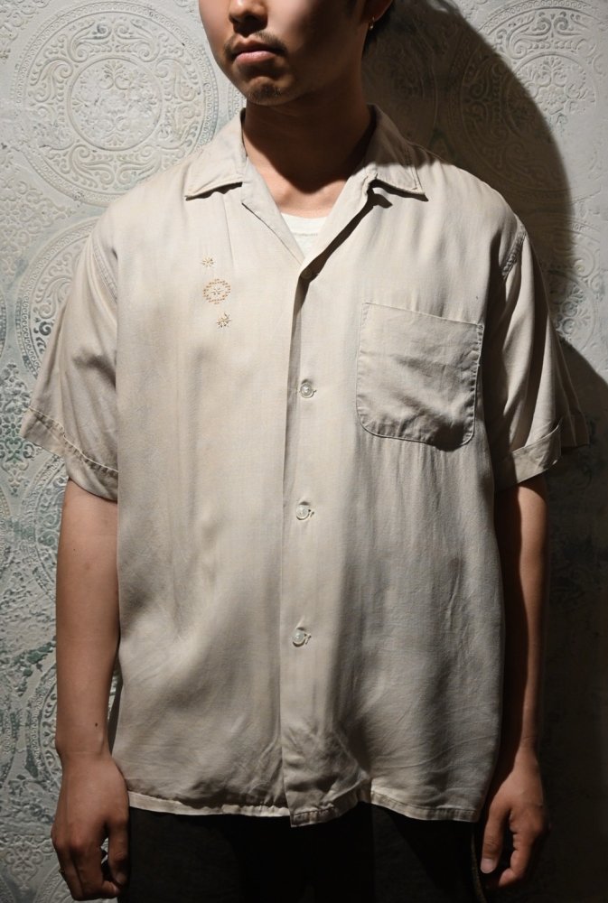 us 1960's "England Brothers" rayon s/s shirt