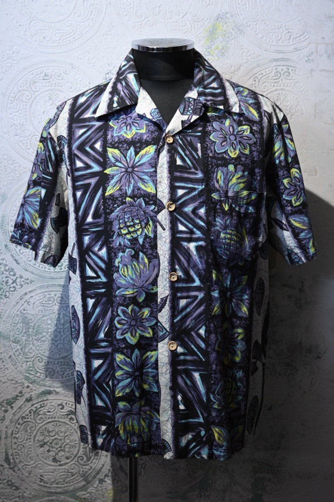 us 1950's ~ cotton hawaiian s/s shirt