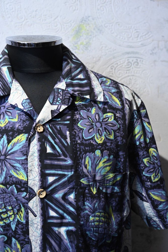 us 1950's ~ cotton hawaiian s/s shirt