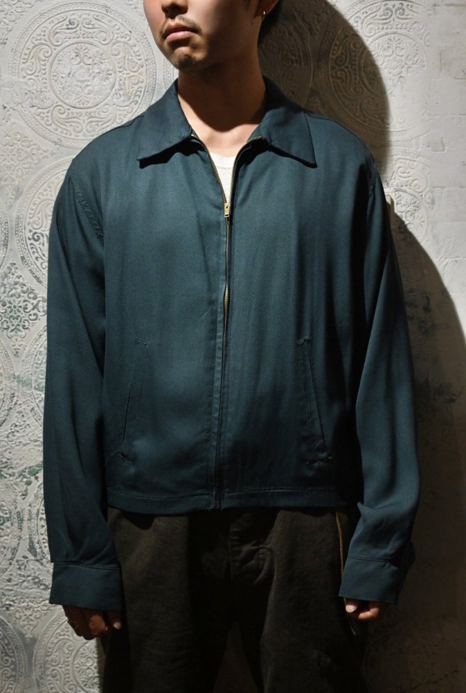 us 1950's~ rayon gabardine jacket