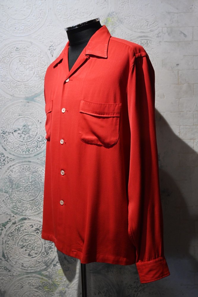 us 1950's rayon gabardine shirt