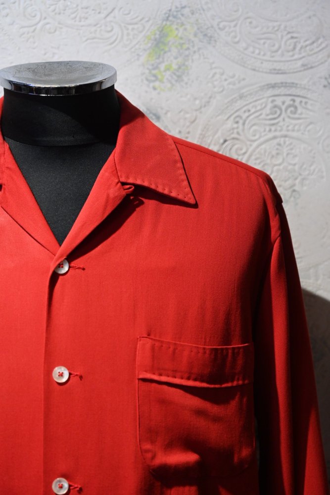 us 1950's rayon gabardine shirt