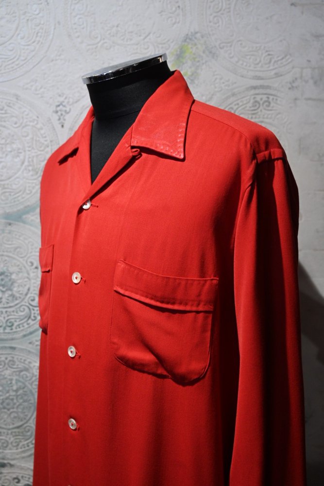 us 1950's rayon gabardine shirt