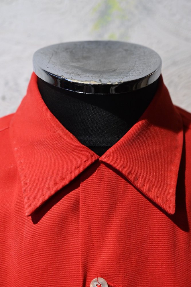 us 1950's rayon gabardine shirt