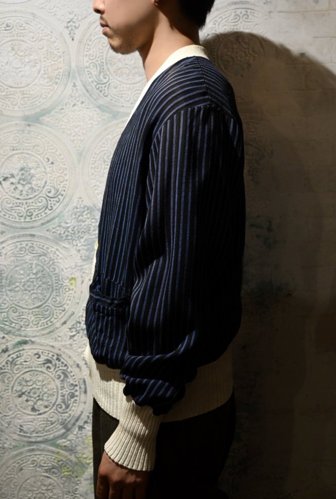 us 1960's "Manhattan" rayon stripe cardigan