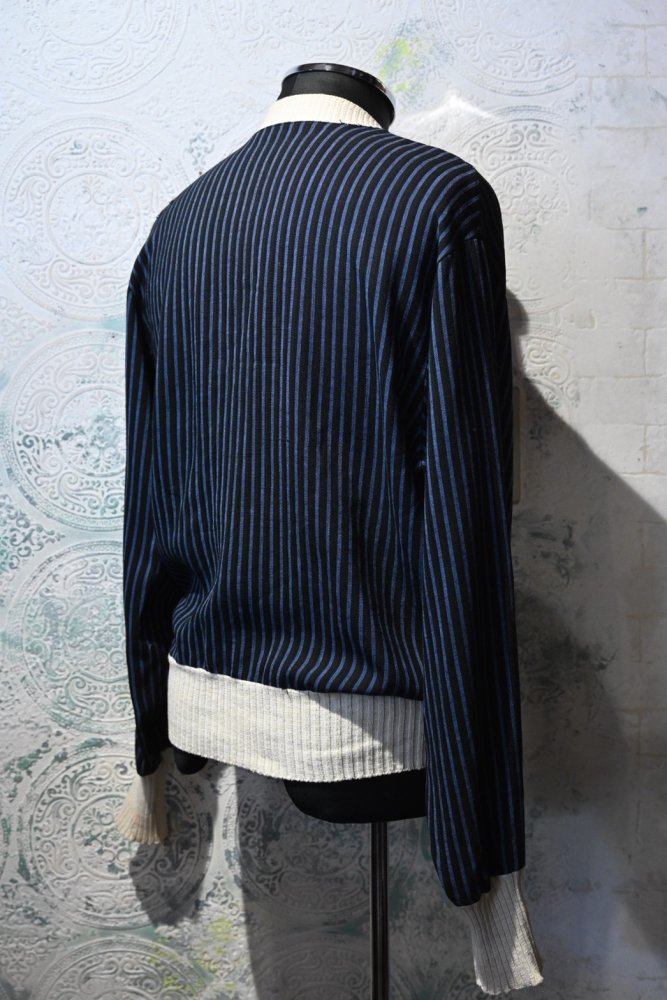 us 1960's "Manhattan" rayon stripe cardigan