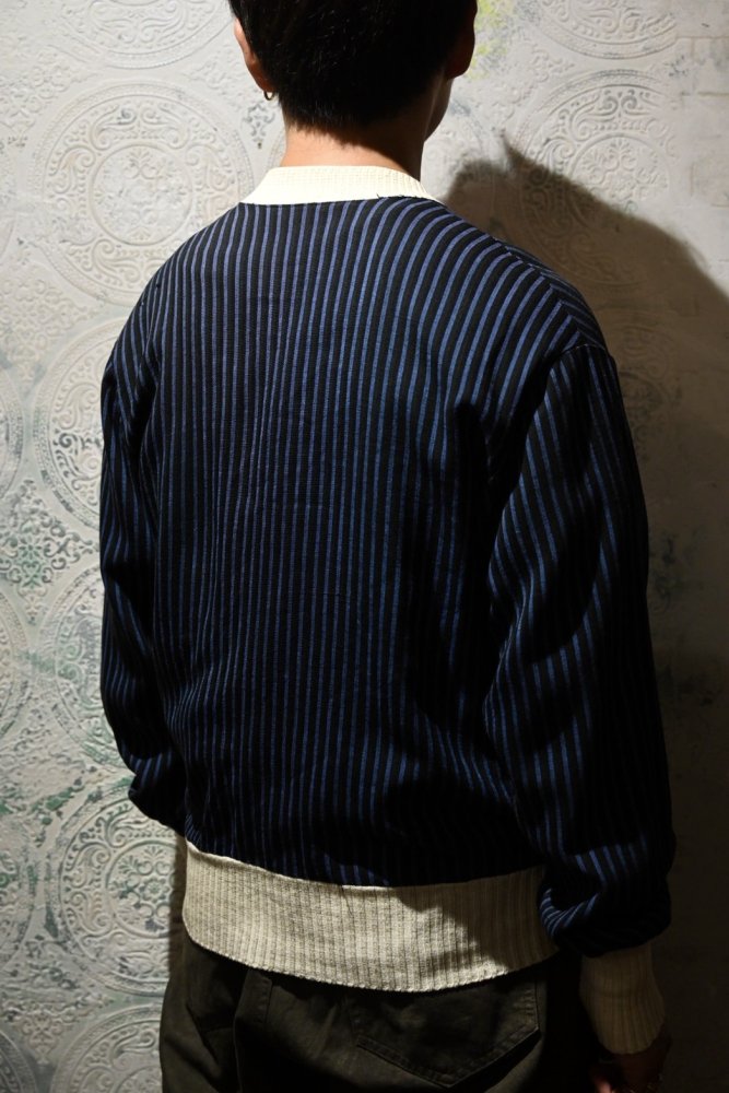 us 1960's "Manhattan" rayon stripe cardigan