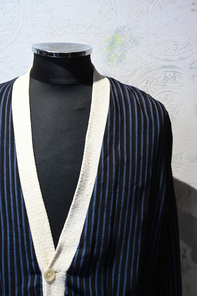 us 1960's "Manhattan" rayon stripe cardigan