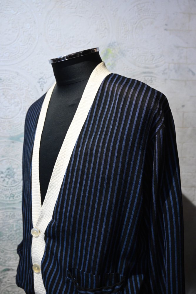 us 1960's "Manhattan" rayon stripe cardigan