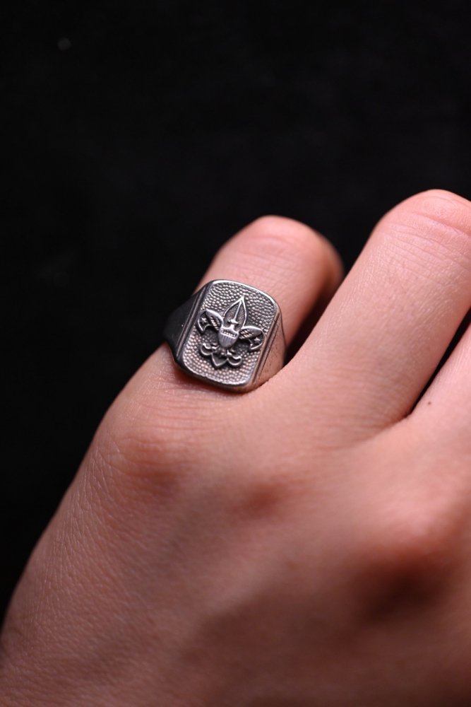 us 1950's "BSA" silver ring