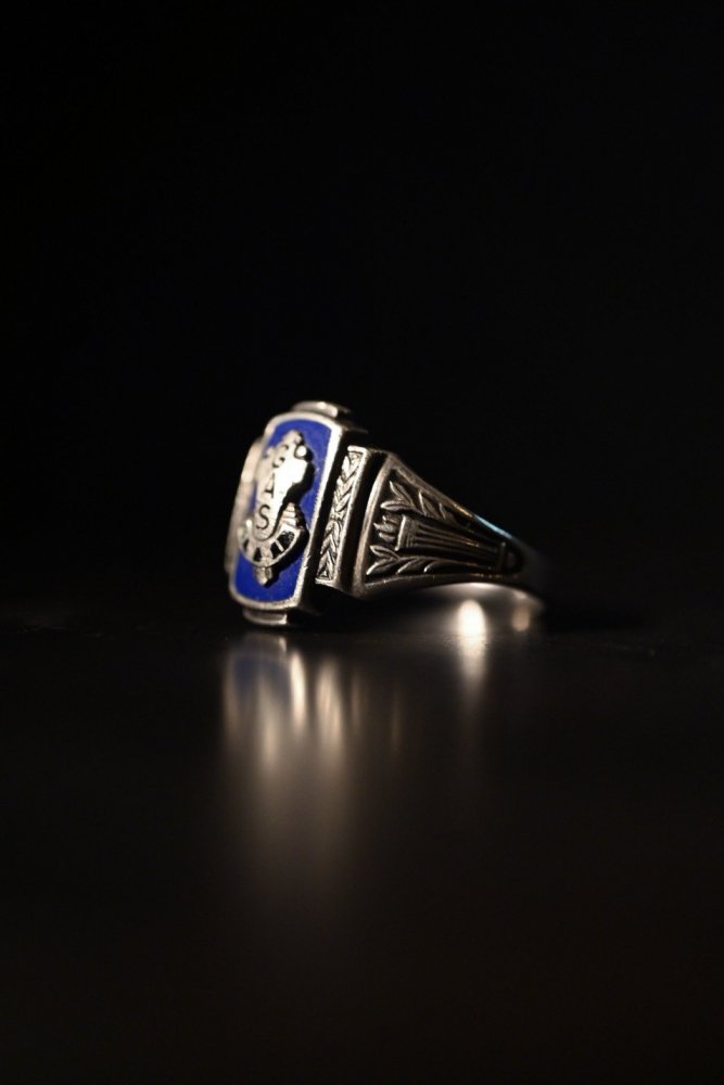 us mid 20th silver college ring