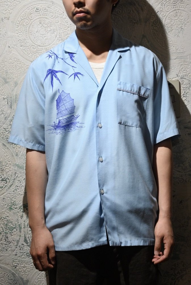 us 1970's printed s/s shirt