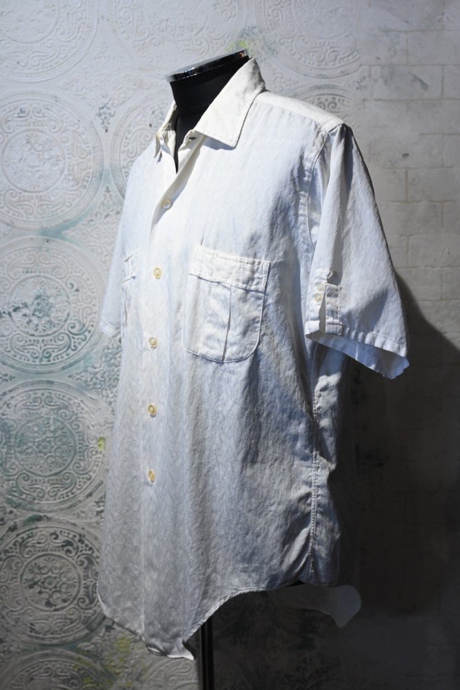 us 1960's cotton jacquard s/s shirt