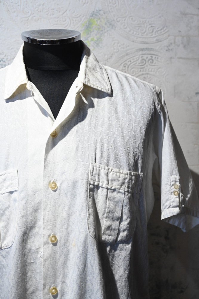 us 1960's cotton jacquard s/s shirt