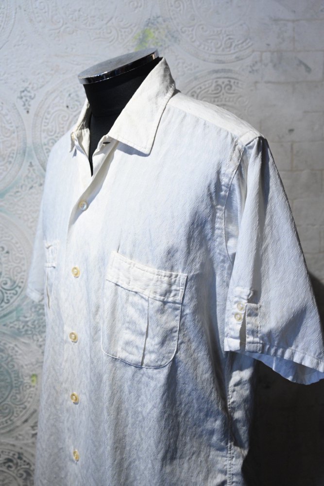 us 1960's cotton jacquard s/s shirt