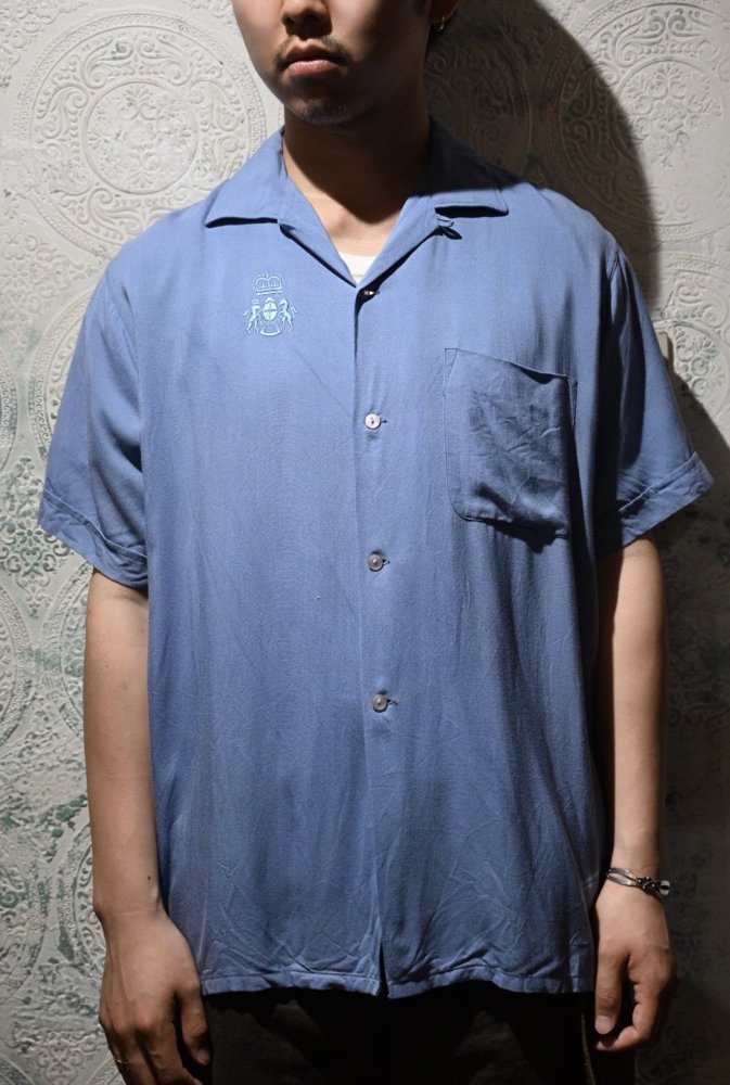 us 1960's "Wings" rayon s/s shirt