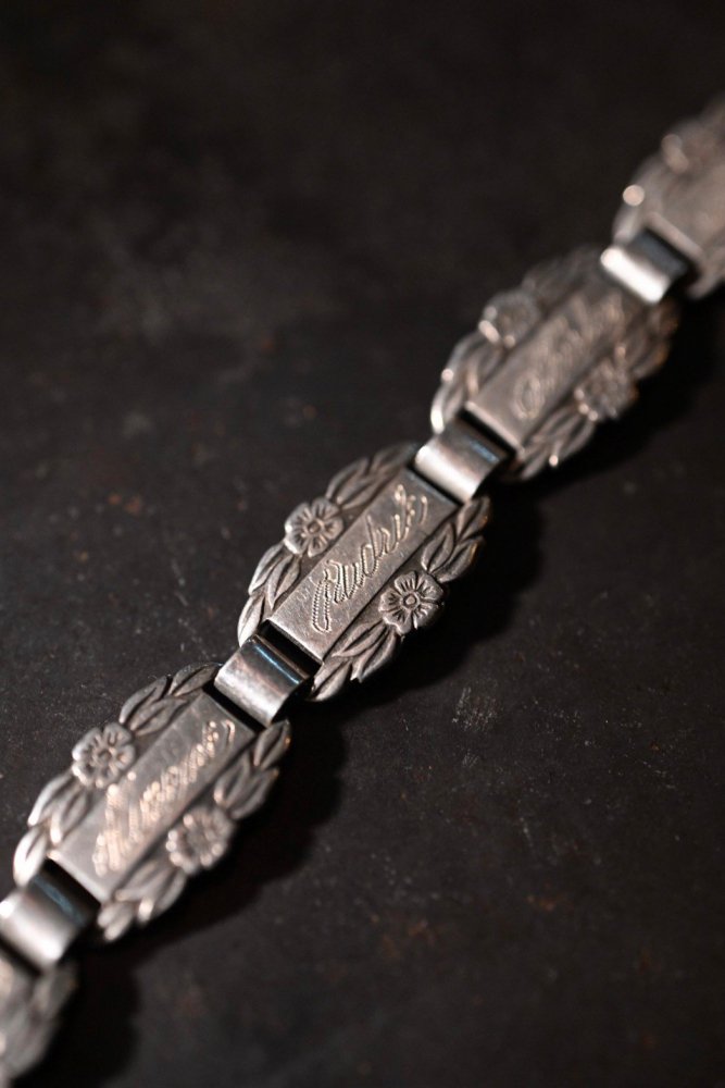 Mexico 1940's~ forget me not silver bracelet