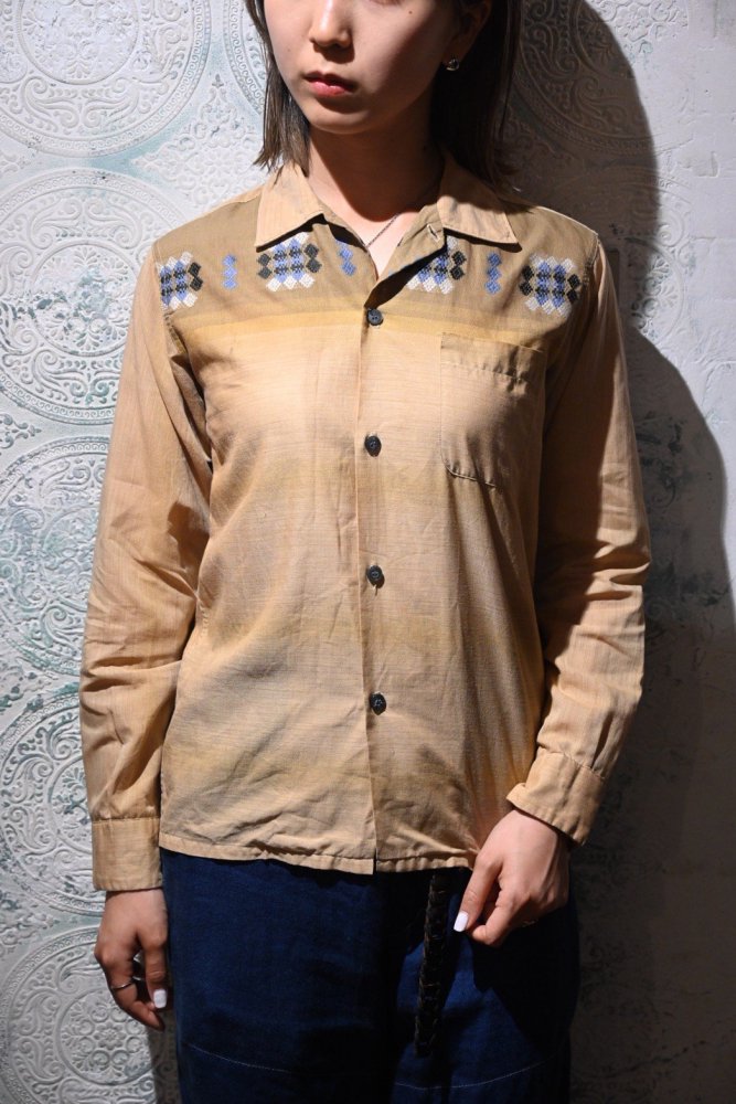 us 1960's gradation cotton shirt 