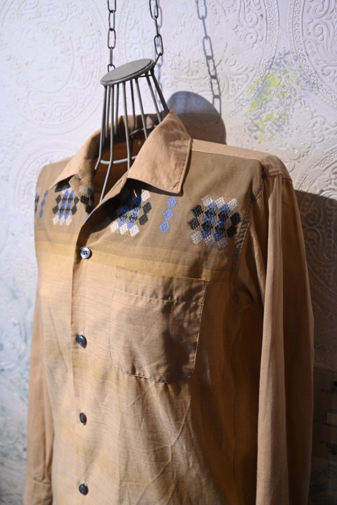 us 1960's gradation cotton shirt 