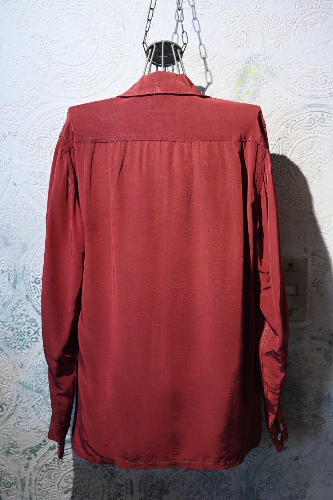 us 1950's double flap pocket rayon shirt 