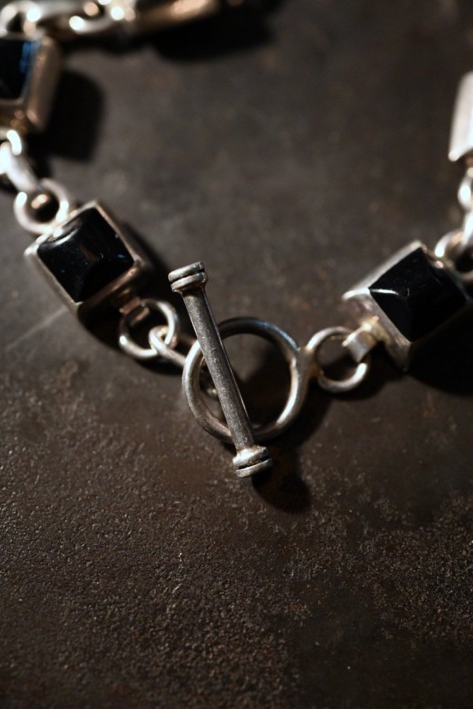 Vintage silver  onyx bracelet