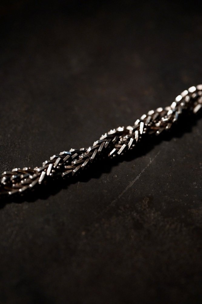 Vintage twist design silver bracelet