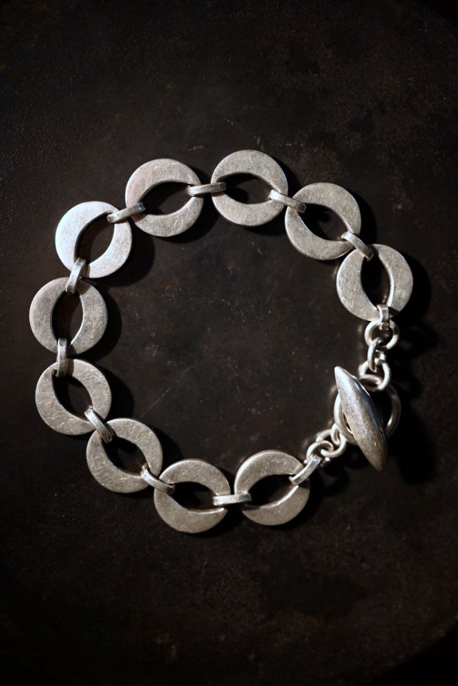 Vintage modern design silver chain bracelet