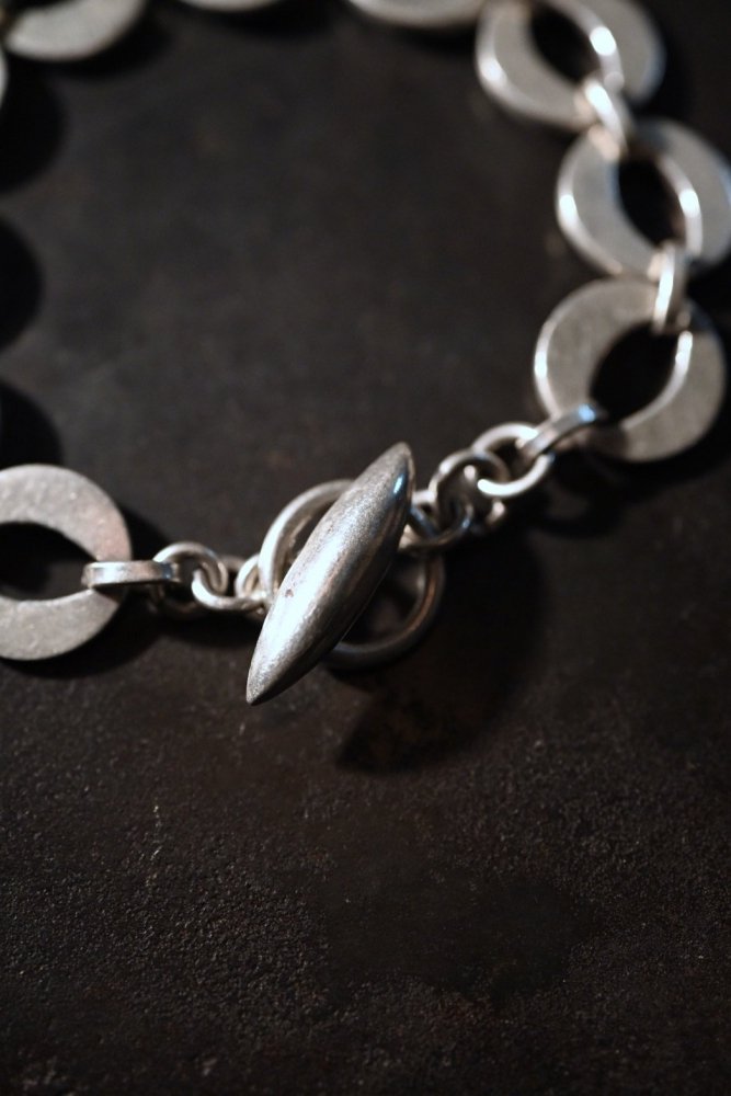 Vintage modern design silver chain bracelet