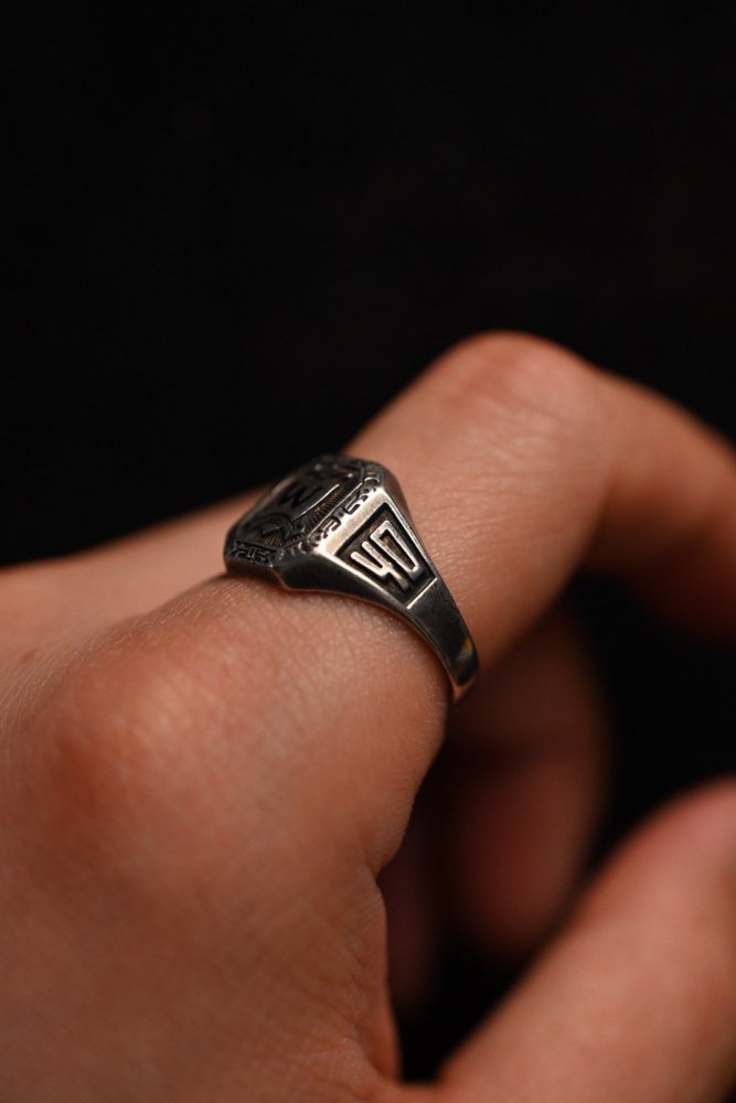 us 1940's college silver ring