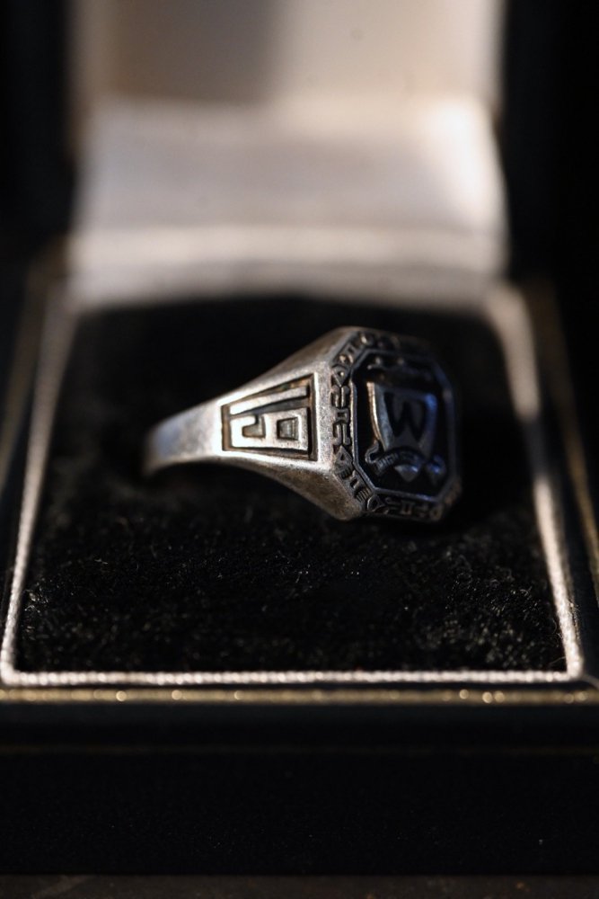 us 1940's college silver ring