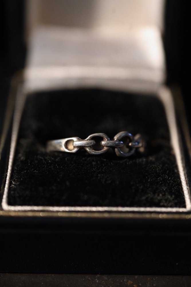 Vintage chain design silver ring