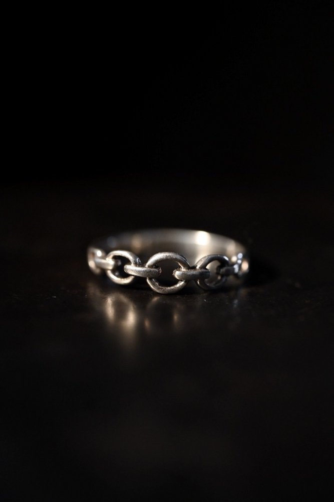 Vintage chain design silver ring