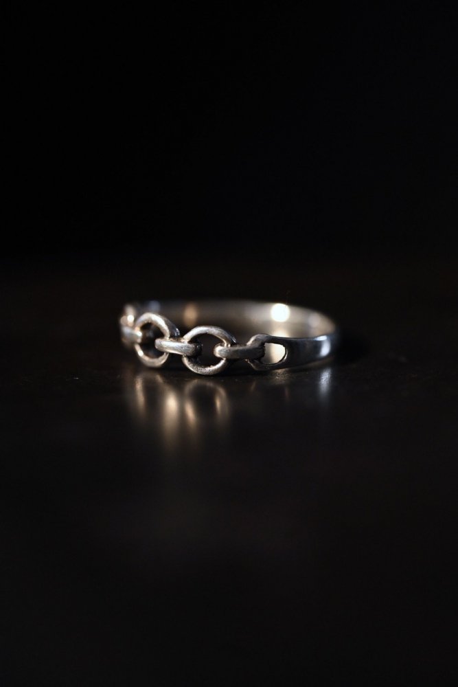 Vintage chain design silver ring