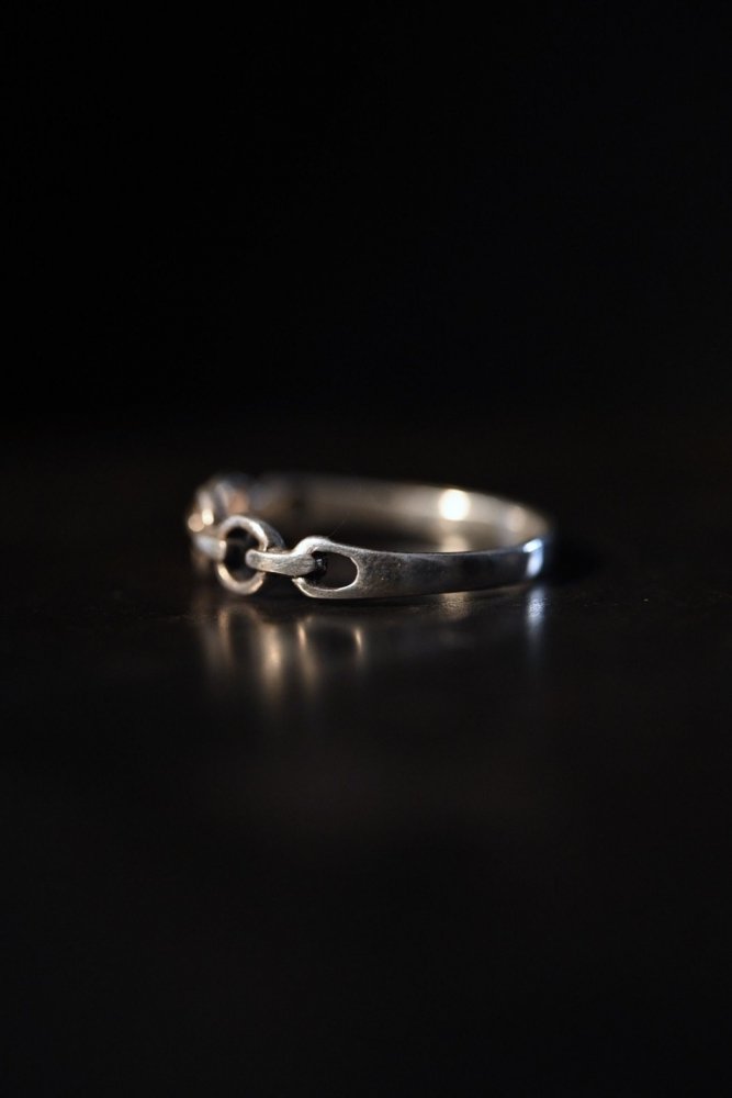 Vintage chain design silver ring