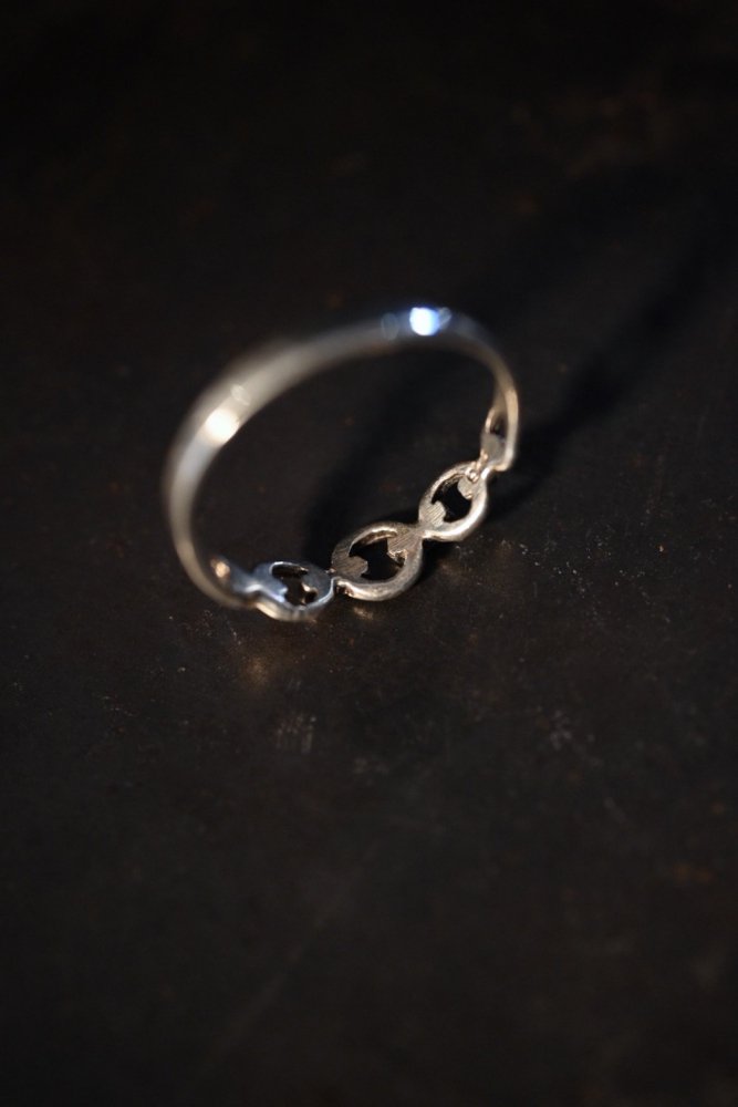 Vintage chain design silver ring