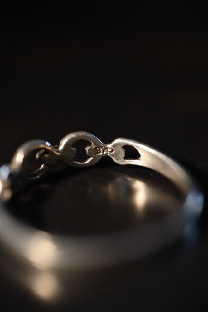 Vintage chain design silver ring