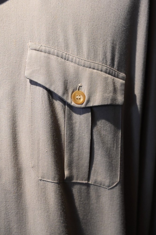 us 1950's~ "Packard" rayon gabardine raglan shirt