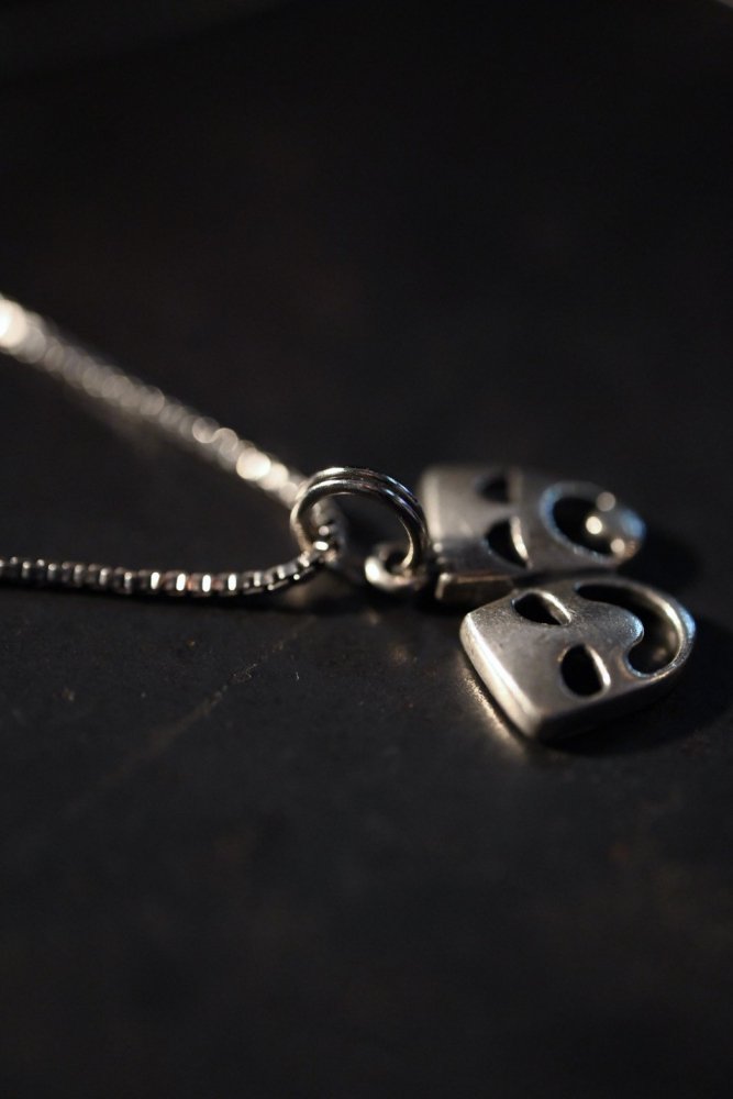 Vintage two face silver necklace